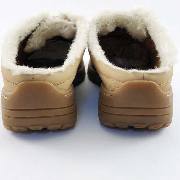 SOFFT Tan Nubuck Leather Shearling Lined Clogs with Toggle Clasp 9.5 - Picture 7 of 11